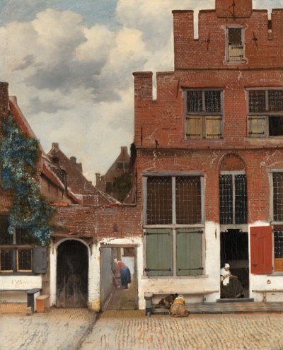 リトルストリートとして知られるデルフトの住宅の眺め 作： Jan Vermeer van Delft